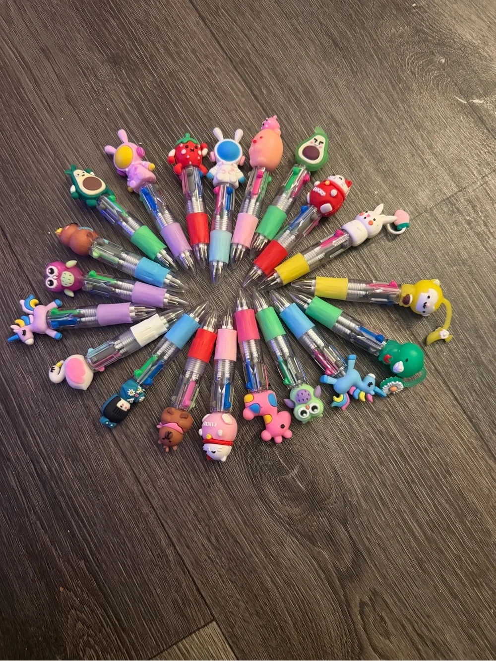Multi-Color Kids Novelty Character 20 Pens  Pack of Assorted Cute Designs